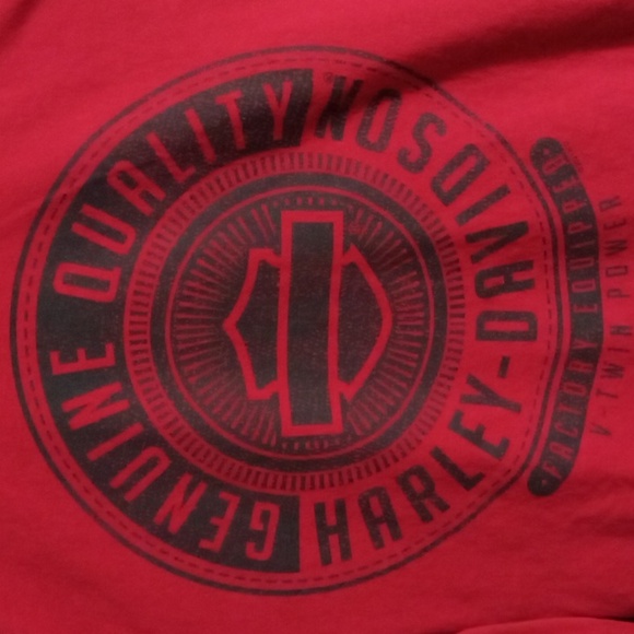 Harley-Davidson Other - Harley-Davidson Red Long Sleeve Tee Mens Large